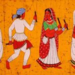 image of mean and women doing dandiya
